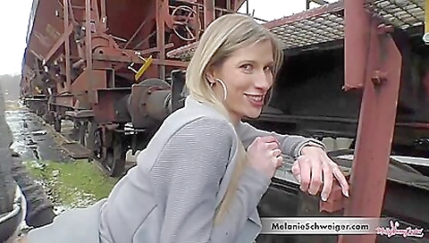 Hot blonde rides a big black cock