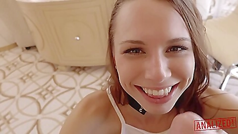 Sexy young chick has a creampie