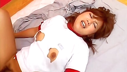 Miho asian model is horny and