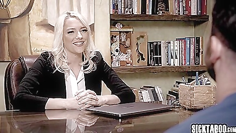 Blonde slut gets a creampie